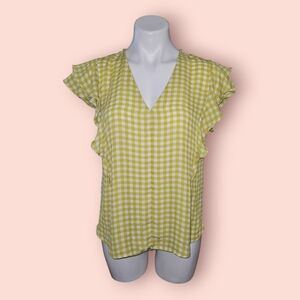 Yellow Gingham Women's Top